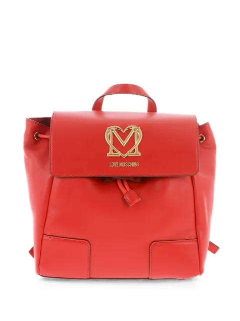Moschino logo-plaque backpack Red JC4409PP0FKQ