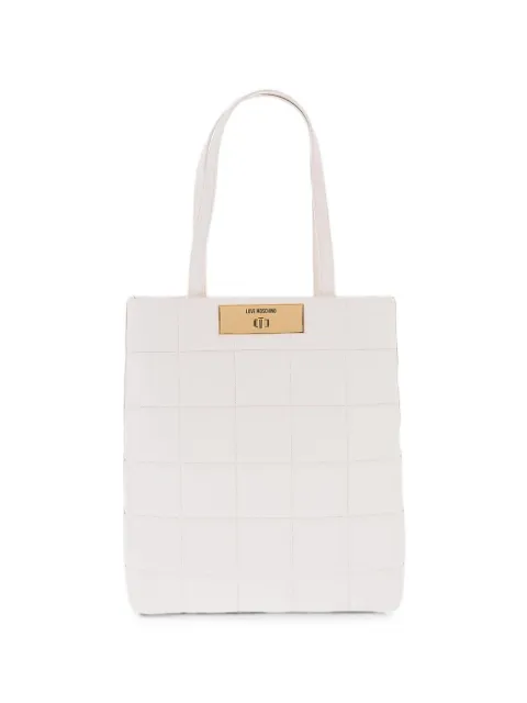 Moschino quilted turn-lock tote bag White JC4416PP0FKR