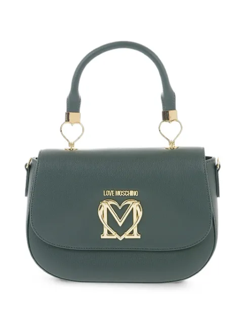 Moschino logo-plaque heart-detail tote bag Green JC4084PP1FLZ0858