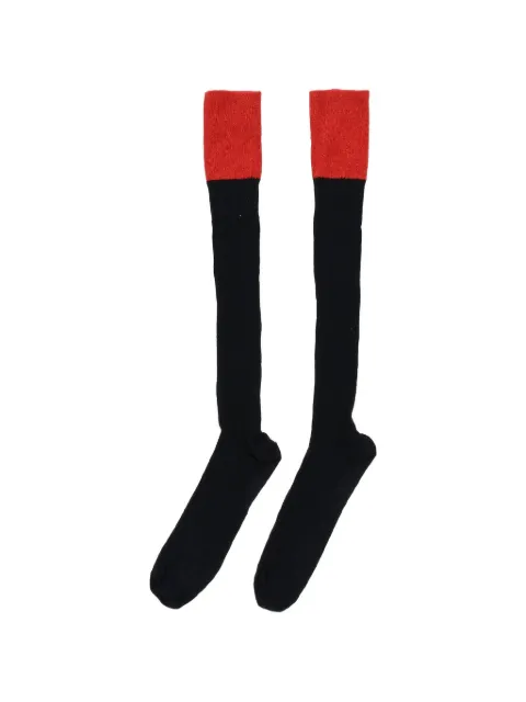 DSQUARED2 two-tone ribbed-knit lurex-detail socks Black DFV020240ISA01