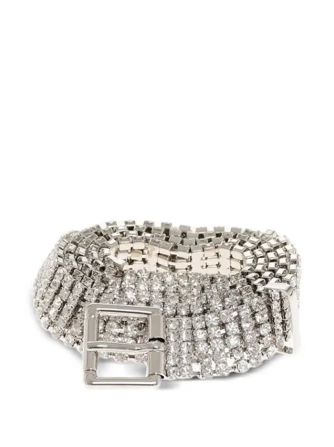 DSQUARED2 crystal-embellished belt Silver BEW037616004725