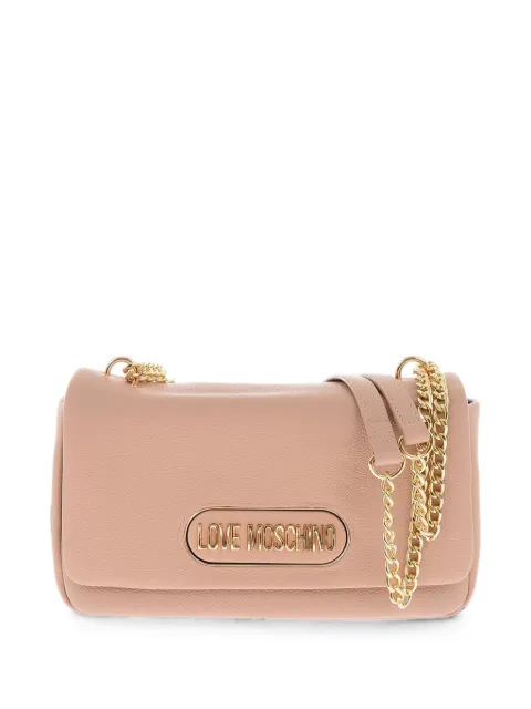 Moschino Love Moschino logo-plaque shoulder bag Neutrals JC4401PP0FKP0209