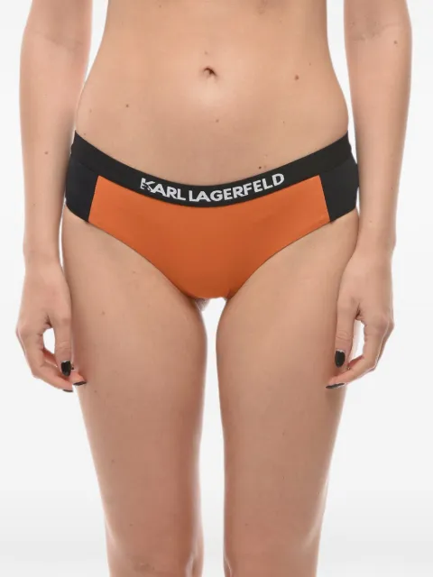 Karl Lagerfeld logo-waistband bikini briefs Orange KL22WBT09