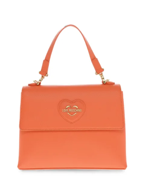 Moschino logo-plaque top-handle bag Orange JC4267PP0HKL