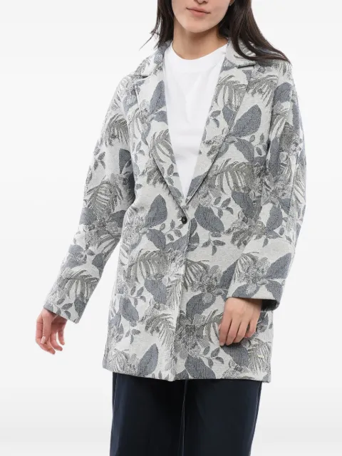 Woolrich floral-print jacquard coat Grey CFWWTS0036FRUT2654