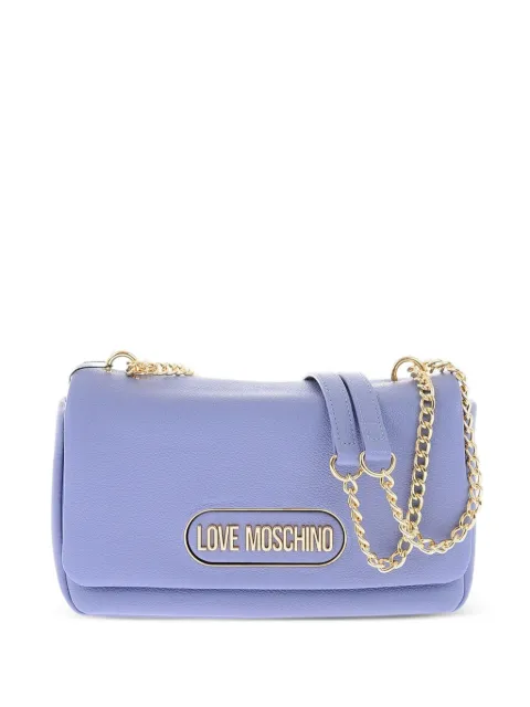 Moschino logo-plaque shoulder bag Purple JC4401PP0FKP0602