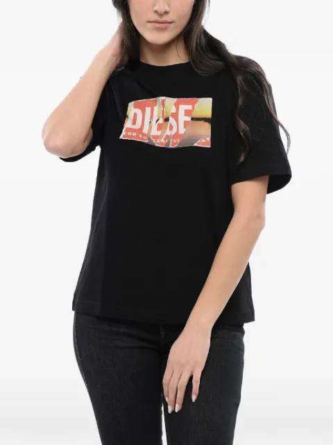 Diesel logo-print cotton T-shirt Black A114980JYYF9XX