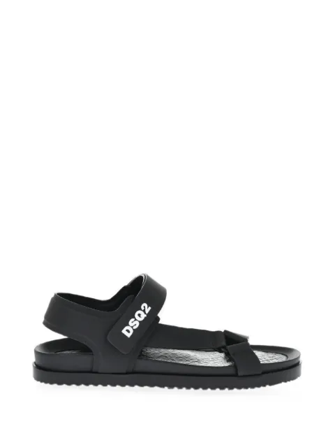 DSQUARED2 logo-print touch-strap sandals Black FSM006630806369