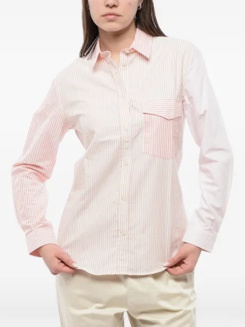 Woolrich striped chest-pocket cotton shirt Pink CFWWSI0055FRUT21102104