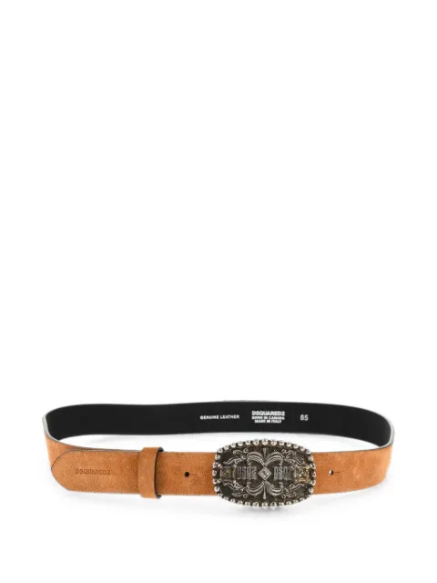 DSQUARED2 logo-buckle belt Brown BEW038810201358