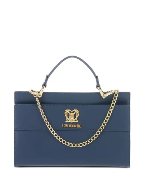Moschino Love chain-link small bag Blue JC4389PP0FKO0750