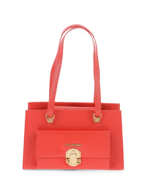 Moschino lizard-effect shoulder bag Red JC4296PP0GKU0500
