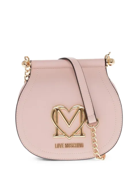 Moschino logo-plaque chain-strap crossbody bag Pink JC4228PP0HKG0601