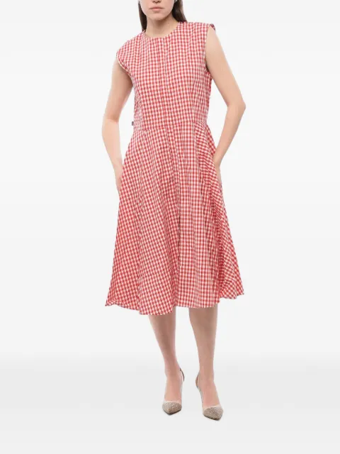 Woolrich Archive gingham-pattern sleeveless midi dress Red CFWWDR0065FRUT21035465