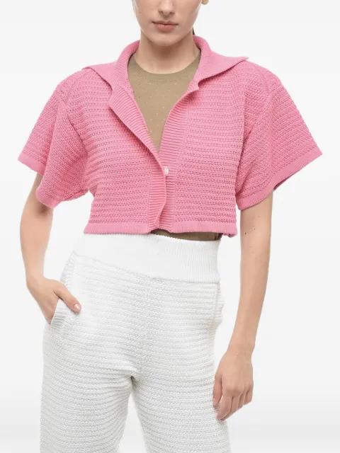 ART ESSAY short-sleeve cardigan Pink ARMT500CO208