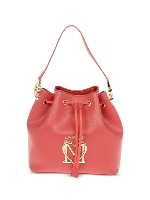 Love Moschino logo-plaque bucket bag Red JC4089PP1ELZ0500