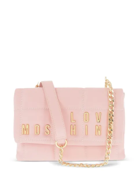 Moschino quilted logo shoulder bag Pink JC4262PP0GKB0609