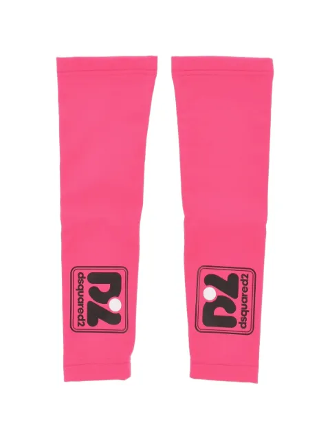 DSQUARED2 logo-print arm warmers Pink SVW000411705754