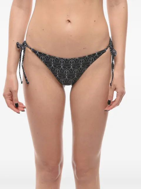 Karl Lagerfeld logo-print side-tie bikini briefs Black KL22WBT13BLACK