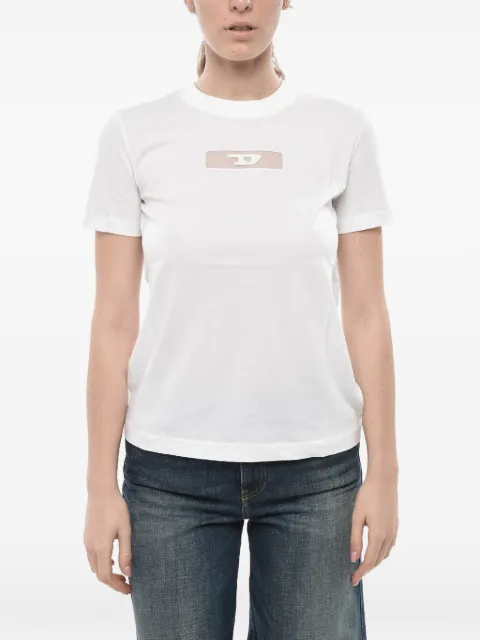 Diesel tulle-detail logo-patch T-shirt White A15463RHERA100