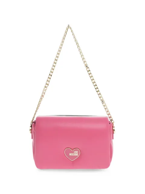 Moschino Love heart-plaque cross body bag Pink JC4272PP0HKN0604