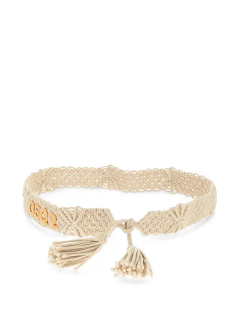 DSQUARED2 logo-detail tassel belt Neutrals BEW036606606283