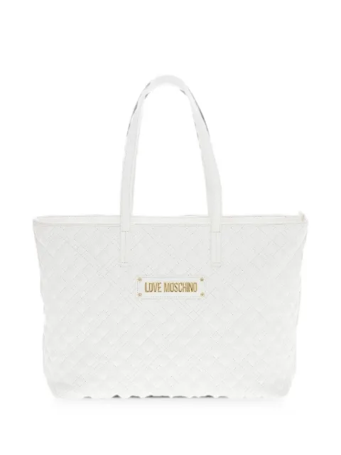 Moschino Love quilted tote bag White JC4166PP0HLA0120
