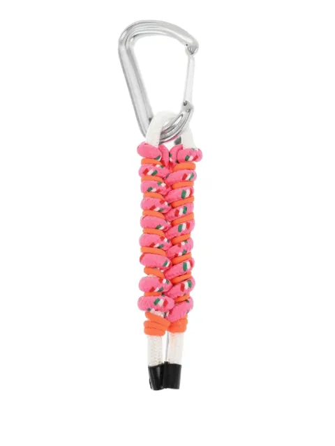 DSQUARED2 maxi-carabiner braided keyring Pink KRW004937202405