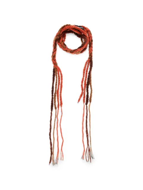 DSQUARED2 braided-design scarf Orange KNM008205M05507