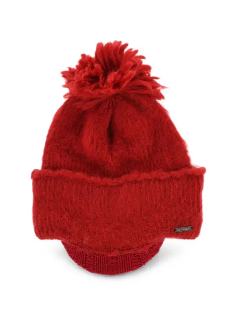 DSQUARED2 pom-pom visor beanie hat Red KNW005901A05745