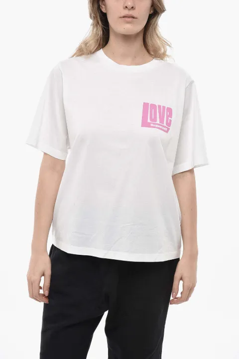 DSQUARED2 logo-print cotton T-shirt White S75GD0410S22401