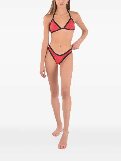 Karl Lagerfeld logo-print bikini bottoms Red KL21WBT18