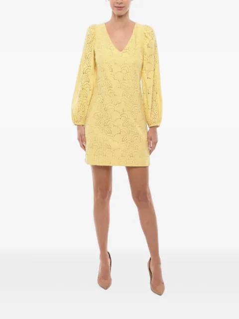 SAMSOE SAMSOE ANAIN lace puff-sleeve mini dress Yellow F22200158