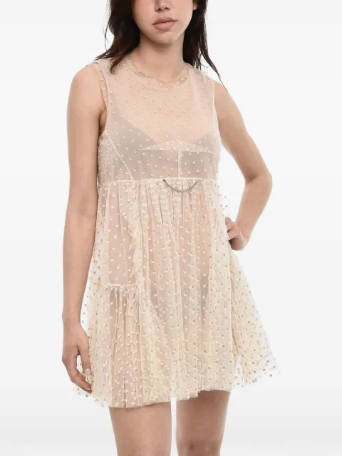 DSQUARED2 glitter-embellished mini dress Neutrals S75CV0661S76500