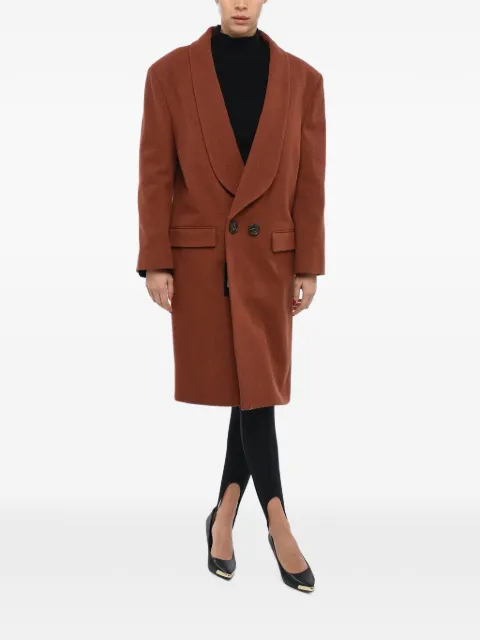 DSQUARED2 double-breasted drop-shoulder coat Brown S72AA0500S60335