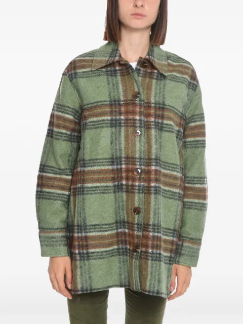 SAMSOE SAMSOE Rosalie checked overshirt Green F21400020