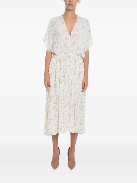 SAMSOE SAMSOE Andina floral-print midi dress White F203002200DESERTFLOWER