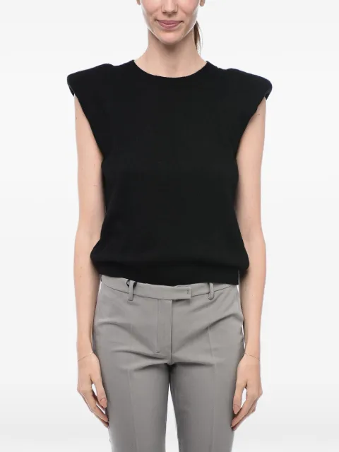 Federica Tosi padded-shoulder sleeveless sweater Black FTI20MK039FFTAI200002