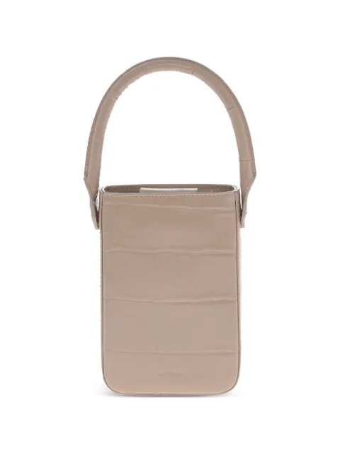 BY FAR mini crocodile-effect leather shoulder bag Neutrals 23PFNTOTPMCELSMATP