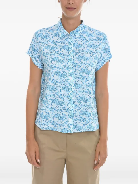 SAMSOE SAMSOE Majan floral-print short-sleeve shirt Blue F19223315