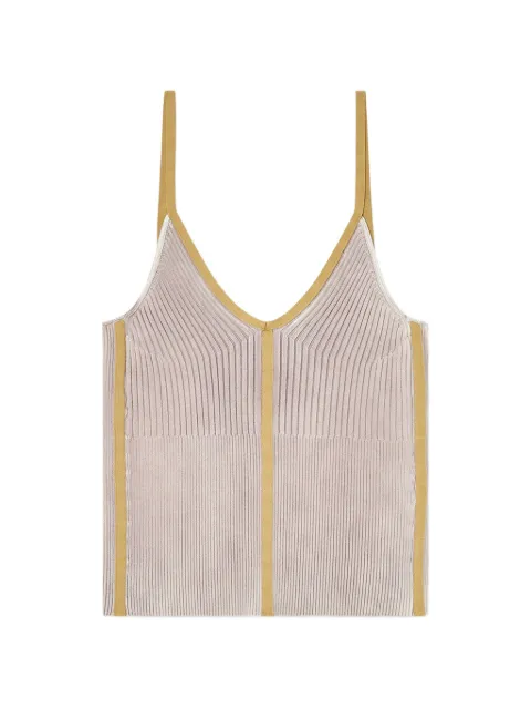 Diesel rib-knit cami top with contrast bands Purple A230630AGCG
