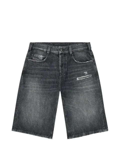 Diesel denim relaxed shorts with abrasions Grey A231130HDBF