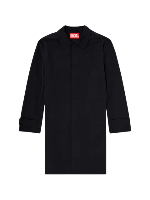 Diesel crinkled trench coat Black A239630NJCC
