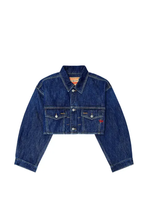 Diesel cropped oversized denim trucker jacket Blue A239430IRAA
