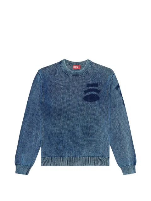 Diesel K-Perne faded-wash cotton sweatshirt Blue A230820JCBD