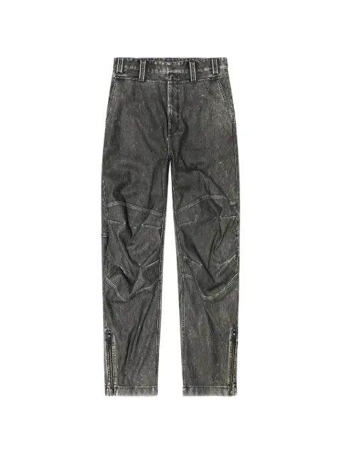 Diesel pants in distressed-effect bonded material Grey A230260NJCJ