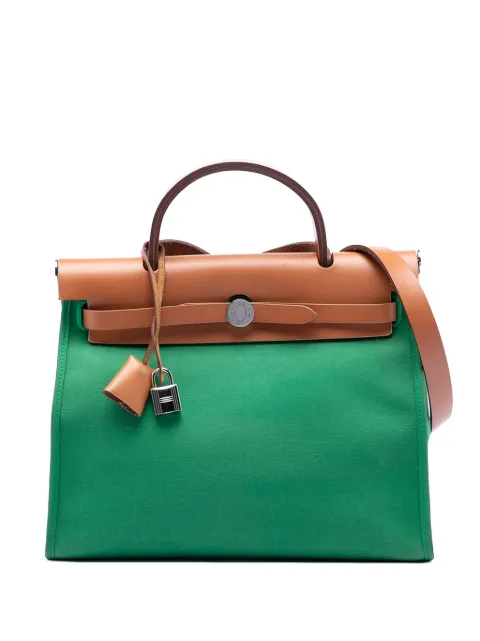 Hermès Pre-Owned 2016 Toile Herbag Zip 31 satchel Brown 92B054E71OOVYEBQ