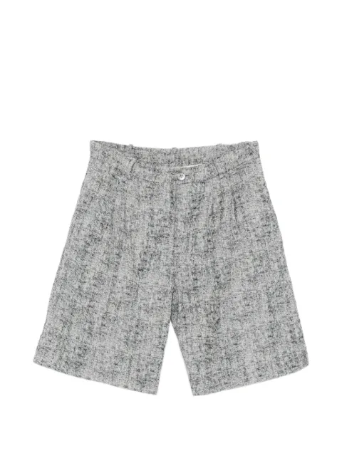 kang pleated distressed shorts Grey MP019C