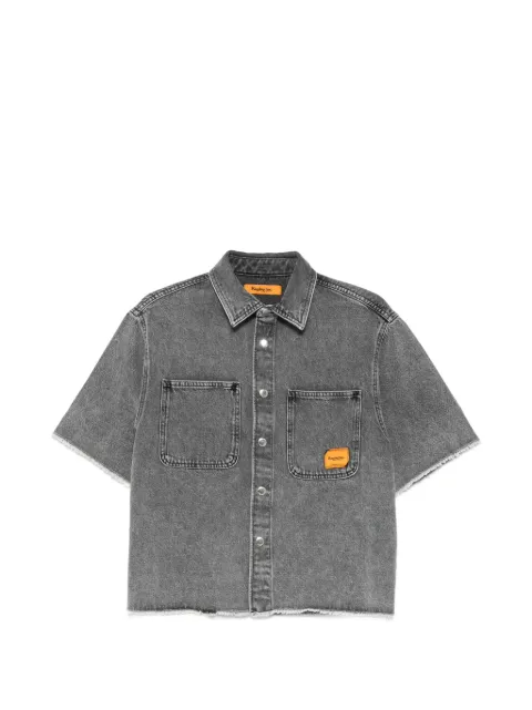 Replay frayed-edge shirt Grey KU4004000D946005