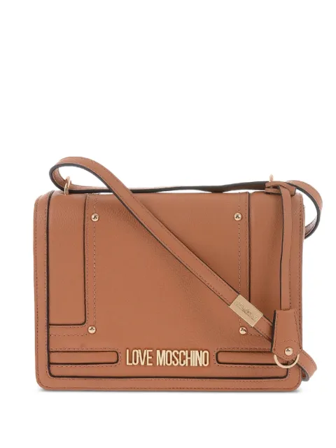 Love Moschino hammered-effect shoulder bag Brown JC4030PP1FLB